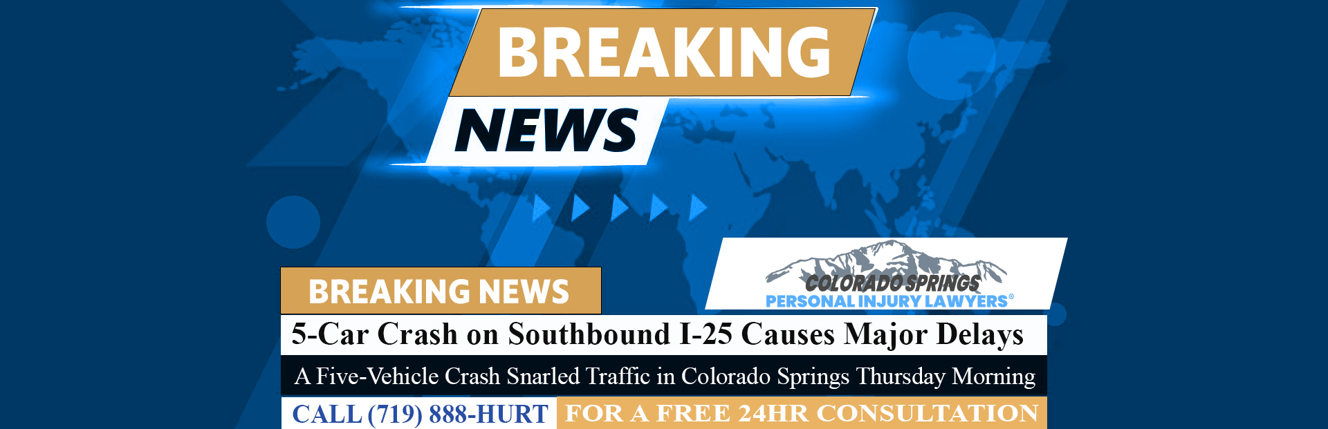 [12-13-24] 5-Car Crash on Southbound I-25 Near Woodmen Causes Major Delays for Drivers